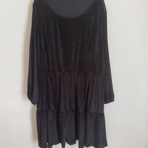 Elegant Black Velvet Dress